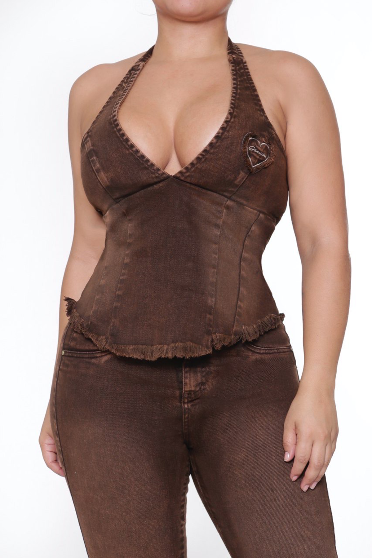 Cafecito Halter Top - Coco Brown