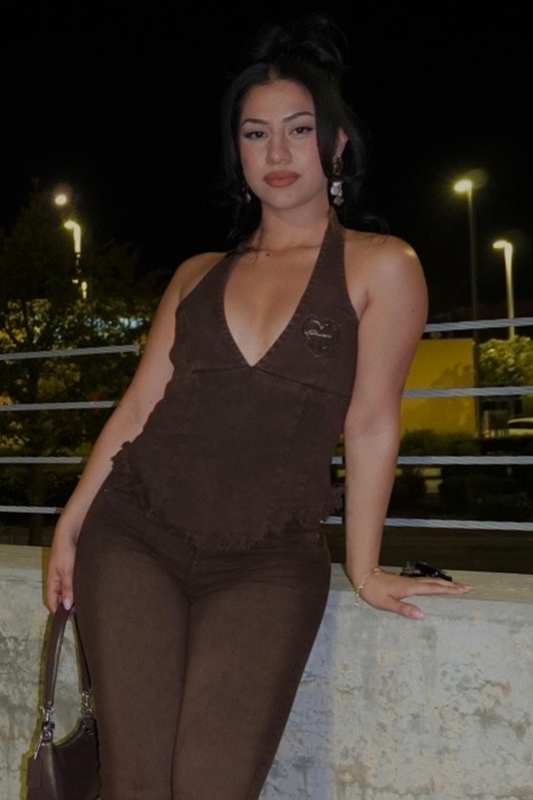 Cafecito Halter Top - Coco Brown