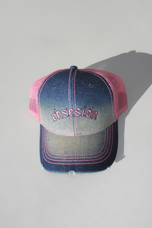 Obsesión Denim Trucker Hat - Desert Rose